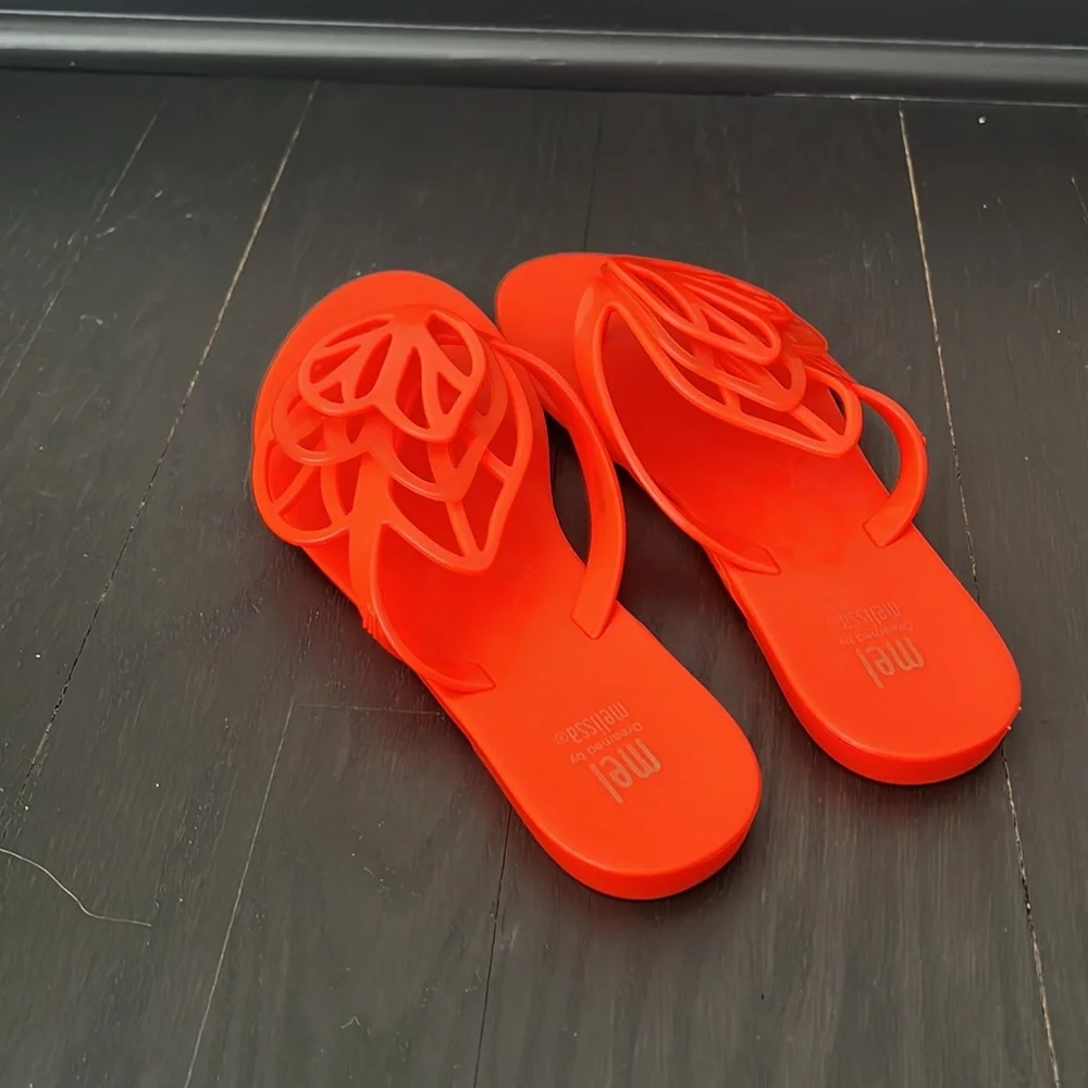 NWT Mini Melissa Harmonic flip flop new fly sandal size 3 - Picture 4 of 12